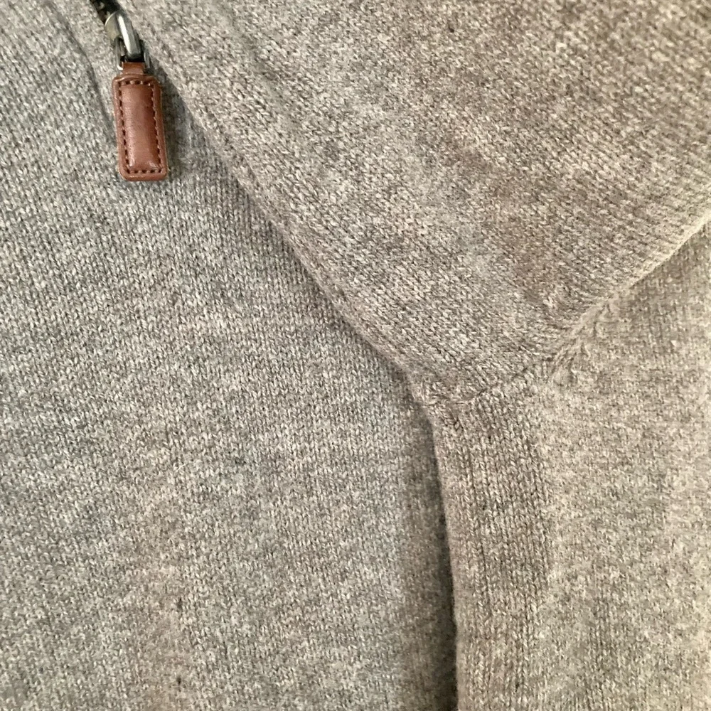 J. Crew 3/4 Zip Lambs Wool Sweater